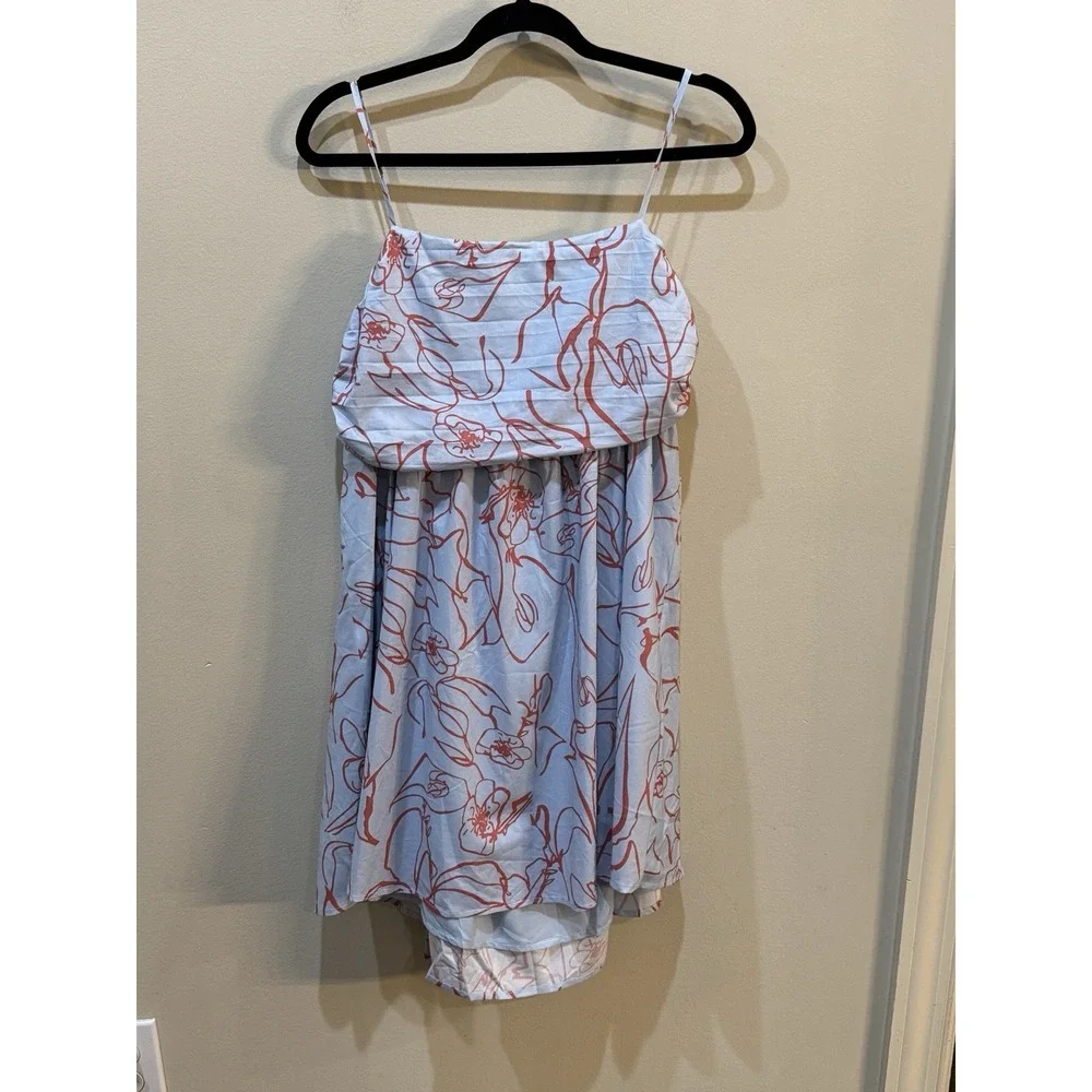 Meet me in Santorini Dreams Short Dress Abstract Asymmetrical Sundress Bow Large